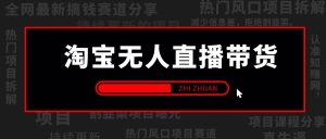 【2024.9.26】淘宝无人直播带货风口项目，24小时无人直播带货赚佣金，项目持续更新-网创之家