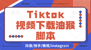 【2024.9.27】Tiktok视频下载油猴脚本（支持主页）-网创之家