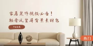 【2024.9.27】家居装饰视频必备！轻奢风竖屏背景素材包，含清晰、中间虚化、全屏虚化-网创之家